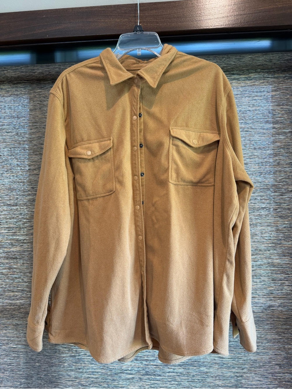 Natural Reflections Men's Button-Front Casual Shirt Jacket - Camel Brown